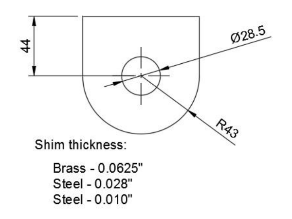 Steering - front axle shim